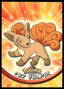 Topps Pokemon Vulpix #37 1999 TV Animation Edition Non Holo Pink Logo NM - Image 1