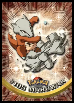 Topps Pokemon Marowak #105 2000 TV Animation Edition Non Holo Blue Logo LP - Image 1