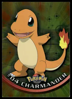 Topps Pokemon Charmander #04 1999 TV Animation Edition Holo Blue Logo HP - Image 1