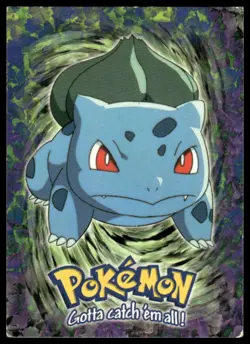Topps Pokemon E1 Bulbasaur 1998 TV Animation Edition Non Holo Black Logo LP - Image 1