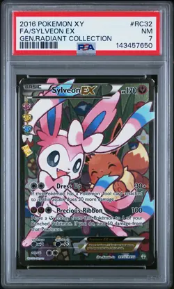 2016 POKEMON XY GENERATIONS RADIANT COLL #RC32 FULL ART/SYLVEON EX PSA 7 - Image 1