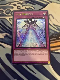 Yugioh Iron Thunder Prismatic Secret Rare MP25-EN058 Near Mint - Image 1