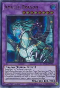 Yugioh! LP Amulet Dragon (Purple) - DLCS-EN005 - Ultra Rare - 1st Edition Lightl - Image 1
