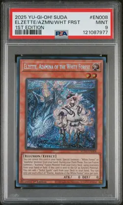 Yu-Gi-Oh Elzette, Azamina of the White Forest 2025 #SUDA-EN008 PSA 9 - Image 1