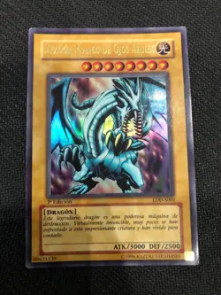 YuGiOh Blue-Eyes White Dragon Spanish LDD-S001 1st Edition Ultra Rare NM - YEU - Image 1