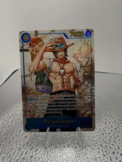 One Piece Portgas D.Ace Secret Rare Foil Parallel Carrying On His Will OP… - Image 1