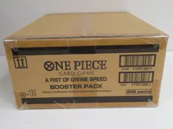 2025 One Piece English A Fist of Divine Speed OP-11 Sealed Booster Box Case - Image 1