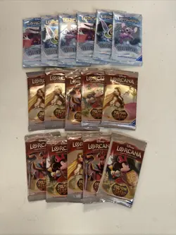 Disney Lorcana TCG the 6 Winter spell Pack And 10 Reign Of Jafar Pack - Image 1