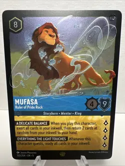 Mufasa Ruler of Pride Rock Legendary 150 Disney Lorcana Shimmering Skies. NM+/M - Image 1