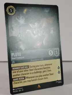 Pluto - Steel Champion - Rare - Whispers in the Well - Lorcana #191 -H - Image 2