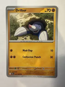 Drilbur SV: Black Bolt 045/086 NM English Pokemon Card - Image 1