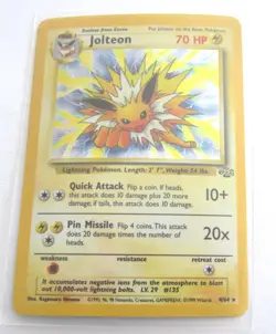 JOLTEON HOLO JUNGLE POKEMON CARD 4/64 GAMEFREAK 1999 WIZARDS - Image 1
