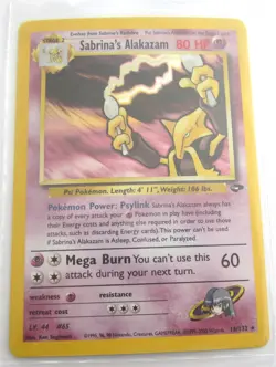 SABRINA'S ALAKAZAM HOLO GYM CHALLENGE POKEMON CARD 16/132 GAMEFREAK 2000 WIZARDS - Image 1