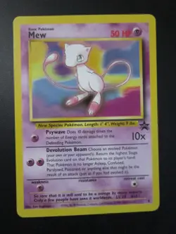 MEW POKEMON CARD BLACK STAR PROMO 8 NON HOLO NEVER PLAYED NM- - Image 1