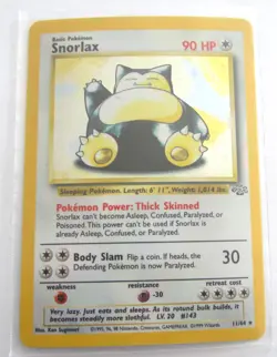 SNORLAX HOLO JUNGLE POKEMON CARD 11/64 GAMEFREAK 1999 WIZARDS - Image 1