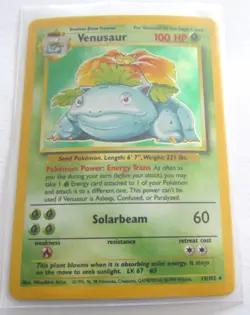 VENUSAUR HOLO BASE SET POKEMON CARD 15/102 GAMEFREAK 1999 WIZARDS - Image 1