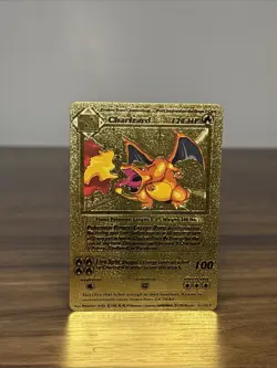 Charizard 4/102 - Gold Foil Fan Art Pokemon Card - Image 2