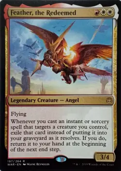 197/264 FEATHER, THE REDEEMED RARE WAR OF THE SPARK MTG CARD - Image 1
