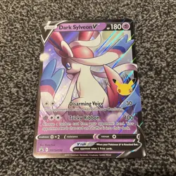 Pokemon TCG Celebrations Dark Sylveon v SWSH134 Jumbo Black Star Promo Card Holo - Image 1