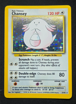 Pokemon Card TCG Chansey Base Set 3/102 Holo - Image 1