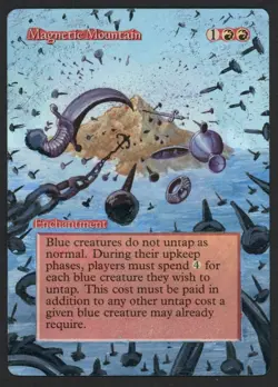 ***Magnetic Mountain Altered Acrylic Paint*** MTG 4th Edition Magic Kid Icarus - Image 1