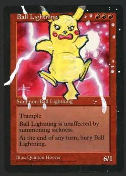 ***Ball Lightning Altered Pikachu*** MTG 5th Edition Magic Kid Icarus - Image 1