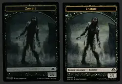 ***FOIL Zombie Token Missing Ink Misprint** MTG Modern Horizons Magic Kid Icarus - Image 1