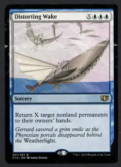 ***Distorting Wake Ink Spill Misprint*** MTG Commander 2014 Magic Kid Icarus - Image 1