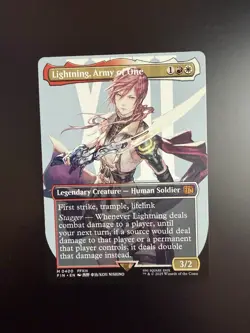 MTG Final Fantasy English Lightning, Army of One Borderless 0400 Non-Foil - Image 1