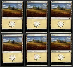 ***6x Plains Miscut Lot*** MTG Theros Beyond Death Magic Kid Icarus - Image 1