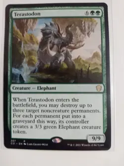 Terastodon Magic The Gathering Rare Commander 2021 MTG 207 - Image 1
