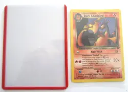 DARK CHARIZARD NON HOLO TEAM ROCKET POKEMON CARD W/ SLEEVE 21/82 1999-2000 - Image 1