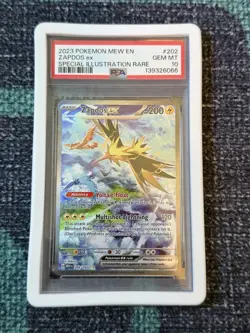 Pokemon Zapdos ex Special Illustration Rare Holo PSA 10 SV151 #202 2023 - Image 1