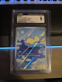 Pokemon 2024 Spheal Surging Sparks 199/191 Illustration Rare Holo CGC Mint 9 - Image 1