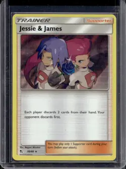 2019 Pokemon SM Hidden Fates Jessie & James Reverse Holo #58/68 - Image 1