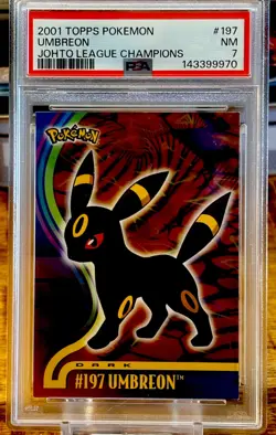 Pokemon - Umbreon, Johto League Champions 2001 Topps #197 PSA 7 - Image 1