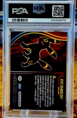 Pokemon - Umbreon, Johto League Champions 2001 Topps #197 PSA 7 - Image 2
