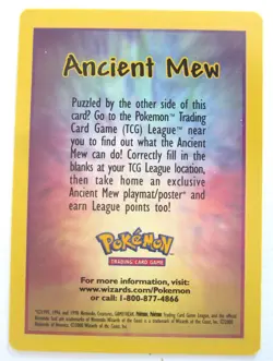 ANCIENT MEW HOLO WIZARDS POKEMON CARD W/ SLEEVE 1999-2000 - Image 3