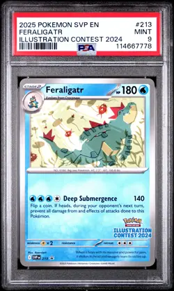 2025 Pokemon Svp En-Sv Black Star Promo Feraligatr #213 PSA 9 - Image 1
