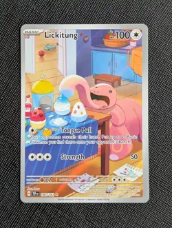 2024 Pokemon Temporal Forces Lickitung Art Rare 180/162 Holo EN Mint - Image 1