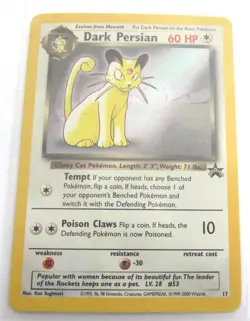 DARK PERSIAN HOLO PROMO POKEMON CARD 17 GAMEFREAK 1999-2000 WIZARDS - Image 1