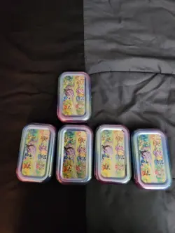 *EMPTY* Pokemon Prismatic Evolution Mini Tin Lot of 5 - Including ART and COINS! - Image 3