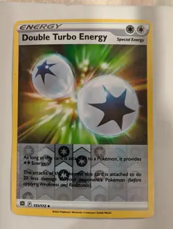 Double Turbo Energy 151/172 Brilliant Stars Pokemon Reverse Holo Foil Rare Nice! - Image 1