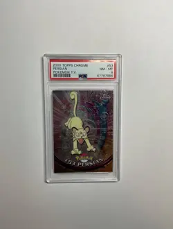 PSA 8 MINT PERSIAN Topps Chrome Series 1 #53 Pokemon T.V. TV 2000 - Image 1