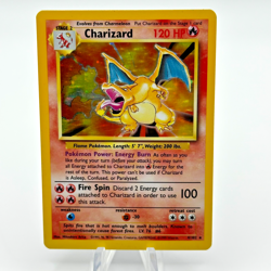 Pokemon Charizard Base Set Holo Rare 120 HP 4/102 English (Lightly played) - Image 1