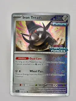 🇨🇦 Pokemon Temporal Forces Stamped 118/162 Iron Treads Cosmos Holo - Image 1