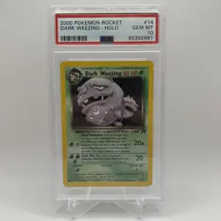 PSA 10 Dark Weezing Pokemon TCG 14/82 Holo 14 Rare Team Rocket #14 2000 Pop 169 - Image 1