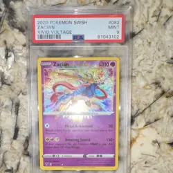 Pokemon Zacian 082/185 Amazing Rare Holo Vivid Voltage PSA 9 English - Image 1