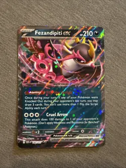 Pokemon Fezandipity ex 142/217 Ascending Heroes English NM Pack To Sleeve Pulled - Image 1