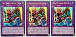 3 x MP22-EN273 The Revived Sky God - Ultra Rare 1st Edition Near Mint YuGiOh - Image 1